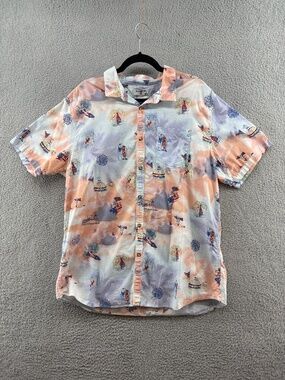 Billabong XXL Button Up | Hot Dog Beer Burger Fireworks Novelty Shirt